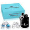 Eargasm High Fidelity Earplugs with Blue Filters - Reusable Noise Reduction Hearing Protection Ear-Plugs with Carrying Case for Concerts, Festivals,