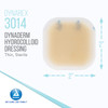 Dynarex DynaDerm Hydrocolloid Dressings, Sterile Moist Bandages Used for All Kinds of Wounds, 2" x 2," Thin & Latex-Free, Peel-Down Patches, 1 Box of