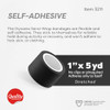 Dynarex Sensi-Wrap Self-Adherent Bandage Rolls, Black, 30 Count, 1" x 5 yds