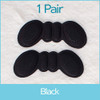 Gel Heel Cushion Inserts  High Heel Shoe Pads  Heel Grip Liner Insert (Black, 6mm)