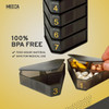 MEDCA Moisture Proof Weekly Stackable Pill Organizer - BPA Free, Weekly Pill Box Case with 3 Daily Compartments - Black Pill Box to Store Pills, Vita
