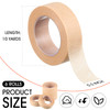 6 Rolls Flexible Skin Tape Breathable Nose Tape Self Adhesive Gauze for Wound Injuries Swelling Sports, Beige(0.5 in x 10 Yd)