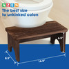 AZEN Wood Toilet Stool Squat Adult, Poop Stool for Bathroom Adults, Portable Toilet Potty Stools for Adults, 7 Inch Height
