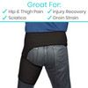 Vive Hip and Groin Brace - Sciatica Brace - Bursitis Hip Pain Relief for Women and Men - Hip Flexor Compression Wrap Support - Thigh, Hamstring Recov