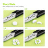 AUVON Scissors-Shaped Pill Cutter, Sharp Blade Pill Splitter for Easily Dividing Most 5-15mm Vitamins, Tablets and Medications in Half