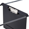 Officemate 83040 Landscape Klip & File, 1" Capacity, Holds 8 1/2 x 11, Plastic, Charcoal (83040)