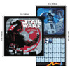 Classic Star Wars Calendar 2026 - Deluxe 2026 Star Wars Saga Wall Calendar Bundle with Over 100 Reminder Stickers (Darth Vader Gifts, Office Supplies