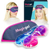 Magic Gel Eye Mask Cold Pack | 2 Pack Cooling Eye Mask for Sleeping | Reuable Cold Eye Mask & Hot Eye Compress with Adjustable Strap | Eye ice Pack f