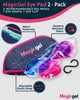 Magic Gel Eye Mask Cold Pack | 2 Pack Cooling Eye Mask for Sleeping | Reuable Cold Eye Mask & Hot Eye Compress with Adjustable Strap | Eye ice Pack f