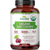 Zazzee USDA Organic Tart Cherry 10:1 Extract, 3000 mg Strength, 120 Vegan Capsules, 4 Month Supply, Standardized, Concentrated 10X Extract, 100% Vege