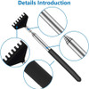 YIMICOO 6 Pack Extendable Back Scratcher - Portable Telescoping Metal Back Scratchers/Hand Massager with Soft Rubber Handles for Thanksgiving, Birthd