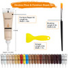 SEISSO Wood Furniture Repair Kit -Set of 50, 24 Colors Wood Touch up Fillers, Wood Repair Paint with Scraper and Brushes, Repair Scratches, Cracks, S