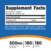 Nutricost L-Ornithine 500mg, 180 Capsules - Non-GMO and Gluten Free