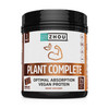 Zhou Plant Complete Vegan Protein Powder - Plant Based Protein Powder for Women & Men, Non Dairy Rice & Pea Blend for Smoothies & Shakes, 21g Protein