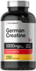 Horbaach German Creatine Monohydrate | 5000mg | 250 Powder Capsules | Non-GMO & Gluten Free Supplement