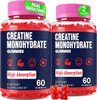 Trupretty Creatine Monohydrate Gummies for Women & Men, Taurine & B6, Chewable Creatina Pre Workout Gummies for Max Strength & Muscle Growth, Energy,