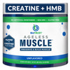 BioTrust Ageless Muscle Builder - Creatine HMB Powder with Vitamin D3 & Betaine - Build & Preserve Naturally Declining Muscle Mass & Strength - Unfla