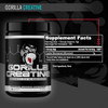 Gorilla Mind Creatine Monohydrate Micronized Powder, Improved Muscle Size, Power Output and Strength, 5 Grams per Serving, 100 Servings