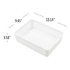 AnnkkyUS 6-pack Storage Basket Trays, Plastic Office Tray, White