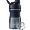 BlenderBottle SportMixer Shaker Bottle Perfect for Protein Shakes and Pre Workout, 20-Ounce, Black