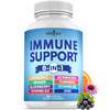 NEW AGE 8 in 1 Immune Support Booster Supplement with Echinacea, Vitamin C and Zinc 50mg, Vitamin D 5000 IU, Turmeric Curcumin & Ginger, B6, Elderber