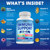 NEW AGE 8 in 1 Immune Support Booster Supplement with Echinacea, Vitamin C and Zinc 50mg, Vitamin D 5000 IU, Turmeric Curcumin & Ginger, B6, Elderber