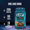 Vega Organic All-in-One Vegan Protein Powder, Chocolate - Superfood Ingredients, Vitamins for Immunity Support, Keto Friendly, Pea Protein for Women