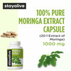 STAY ALIVE Moringa Capsules 1000mg, 20:1 Extract, 120 Pills, Green Superfood with Extra Strength, 100% Pure Oleifera Leaf Powder, 2 Months Supply, Al