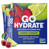 GoHydrate Low Sodium Electrolytes Powder Packets Sugar Free - Instant Hydration Daily Drink Mix - Zero Sugar Water Flavor Packet Singles with Vitamin
