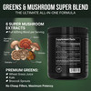 PEScience Greens Powder Superfood with Natural Chlorophyll, Reishi & Turkey Tail Mushroom Powders, Freeze-Dried Kale, Spinach, Broccoli Sprouts, Orig