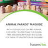 NaturesPlus Animal Parade MagKidz, Cherry Flavor - 0.38 lb - Children's Magnesium Powder Supplement - Bone & Muscle Health Support - Gluten Free, Sug
