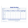 Adams Weekly Time Sheet, 1-Part, 5.5 x 8.5 Inches, Blue/White, 100 Sheets Per Pad, 2 Pack (9507ABF)