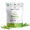 Sprout Living Organic Pea Protein Powder, Unflavored, 20 Grams of Plant Based Organic Protein Powder Without Artificial Sweeteners, Non Dairy, Non-GM