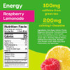Hydrant - Energy Electrolyte Powder, Raspberry Lemonade Flavor, 30 Caffeine & L-Theanine Energy Hydration Stick Packs - Low Sugar Energy Powder for D