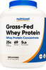 Nutricost Grass-Fed Whey Protein Concentrate (Unflavored) 5LBS - Undenatured, Non-GMO, Gluten Free