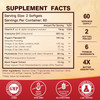 CoQ10 600 mg Softgels CoQ10 Supplement - CQ10 Coenzyme-Q10 with Omega 3 & PQQ & Vitamin E, CoQ10 400mg Softgels, 60 Servings