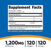 Nutricost Flaxseed Oil 1200mg, 120 softgels - GMO-Free, Gluten-Free