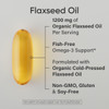 Sports Research Flaxseed Oil Softgels 1242mg - Plant Based Omega 3 Supplement for Women & Men - Non-GMO Verified, Soy & Gluten Free (200 Count)