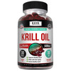 Kaya Naturals - Antarctic Krill Oil 500mg with Omega 3, EPA, DHA, Phospholipids & Astaxanthin Supplement - Brain & Health Vitamin - Anti Aging Supple