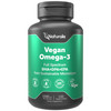 Naturalis Vegan Omega 3 DHA, EPA & DPA from Algae | Vegan Society Certified, Sustainably Sourced, True Full Spectrum | 120 Veggie Softgels (Carrageen