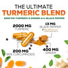 Turmeric Curcumin Supplement 2600mg - 95% Curcuminoids with Organic Turmeric & BioPerine Black Pepper Extract for Best Absorption, Natural Vegan Join