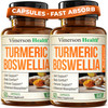 Turmeric Supplement w/Boswellia Serrata  Daily Support for Joint Health & Comfort  Organic Turmeric Curcumin Powder, Bioperine for Enhanced Absorpt