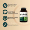 NatureBell Ginkgo Biloba 6,000mg with Panax Ginseng 500mg Per Serving | 300 Capsules  Max Strength Ginko Biloba Extract Supplements - Promotes Memor