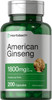 Horbäach American Ginseng Capsules | 200 Count | Non-GMO, Gluten Free Supplement | Ginseng Root Extract Complex