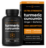 Turmeric Curcumin - 3,120 mg Complex with Ginger & Black Pepper Extract - 95% Curcuminoids - Extra Strength Turmeric Supplement for Joint Health, Bra