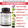 BMVINVOL Horny Goat Weed Capsules with Panax Ginseng, Tribulus, Ashwagandha, Maca, Tongkat Ali, Nettle, Black Pepper - 60 Capsules
