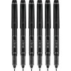 6 PENS Pilot Bravo Liquid Ink Marker Pen, Bold Point, Black (PIL11034)