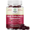 Elderberry Vitamin C and Zinc Gummies - Advanced Immune Booster Sambucus Elderberry Gummies for Adults - Super Antioxidants Supplement Immunity Vegan