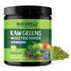 NATURELO Raw Greens Superfood Powder 480 Grams, Mixed Berry - Supports Energy, Immunity and Detox - Includes Spirulina, Wheat Grass and Organic Green
