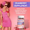 Cranberry Gummies 1000mg, Cranberry Supplements for Women, with D-Mannose 250mg, Womens Probiotic Gummies, Urinary Tract Health, Cranberry Flavor, NO